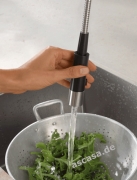 Dornbracht Sync Pull-Down Einhebelmischer mit Brausefunktion, Hochdruck, Dark Platinum geb�rstet, 33870895-99