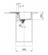 Franke Centro CNG 611-62 Fragranit DuraKleen Plus, Farbe Glacier, 114.0681.429