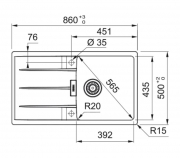 Franke Centro CNG 611-86 Fragranit DuraKleen Plus, Farbe Onyx, 114.0682.458