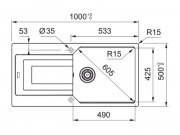 Franke Urban UBG 611-100 Fragranit DuraKleen Plus, Farbe Black Matt - Black Collection, 114.0682.733