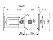 Franke Urban UBG 651 Fragranit DuraKleen Plus, Farbe Black Matt, 114.0682.531