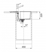 Franke Urban UBG 611-62 Fragranit DuraKleen Plus, Farbe Onyx, 114.0682.549