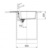 Franke Urban UBG 611-78 XL Fragranit DuraKleen Plus, Farbe Black Matt - Black Collection, 114.0682.737