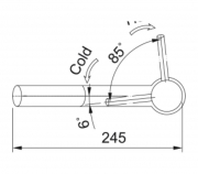 Franke Orbit Einhebelmischer, Hochdruck Zugauslauf, Edelstahl, 115.0569.461