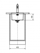 Franke Maris MRX 110-34 Unterbaubausp�le, Handbet�tigung, Edelstahl, 122.0541.468