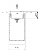Franke Maris MRG 110-37 Fragranit+ Glacier, Unterbausp�le 45 cm, Druckknopfventil, 125.0683.058