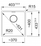 Franke Maris MRG 110-37 Fragranit+ Onyx, Unterbausp�le 45 cm, Handbet�tigung, 125.0683.135