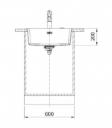Franke Maris MRG 110-52 Fragranit+ Black Matt, Unterbausp�le 60 cm, Handbet�tigung, 125.0683.184