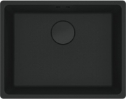 Franke Maris MRG 110-52 Fragranit+ Black Matt - Black Collection, Unterbausp�le 60 cm, Drehknopfventil, 125.0683.234