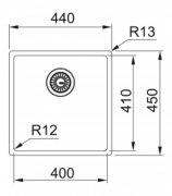 Franke Mythos Masterpiece BXM 210/110-40 Einbausp�le - SlimTop, Druckknopf rund, Gold, 127.0662.648