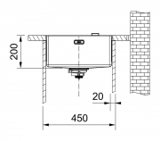 Franke Mythos Masterpiece BXM 210/110-40 Einbausp�le - SlimTop, Druckknopf rund, Gold, 127.0662.648