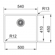 Franke Mythos Masterpiece BXM 210/110-50 Einbausp�le - SlimTop, Druckknopf rund, Anthracite, 127.0650.363