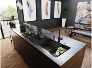 Franke Mythos Masterpiece Premium BXM 210/110-68 Einbausp�le - SlimTop, Druckknopf rund, Anthracite, 127.0676.885