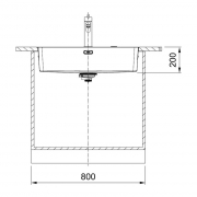 Franke Mythos Masterpiece Premium BXM 210/110-68 Einbausp�le - SlimTop, Druckknopf rund, Anthracite, 127.0676.885
