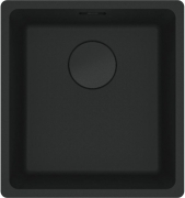 Franke Maris MRG 210-37 Fragranit DuraKleen Plus, Farbe Black Matt - Black Collection, fl�chenb�ndig, Drehknopfventil schwarz, 135.0683.050