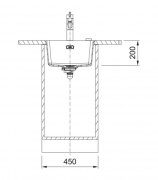 Franke Maris MRG 210-37 Fragranit DuraKleen Plus, Farbe Black Matt - Black Collection, fl�chenb�ndig, Handbet�tigung schwarz, 135.0683.044