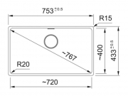 Franke Maris MRG 210-72 Fragranit DuraKleen Plus, Farbe Glacier, fl�chenb�ndig, Handbet�tigung, 135.0683.025