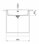 Franke Maris MRG 210-72 Fragranit DuraKleen Plus, Farbe Black Matt - Black Collection, fl�chenb�ndig, Drehknopfventil schwarz, 135.0683.052