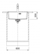 Franke Maris MRG 210-52 A Fragranit DuraKleen Plus, Farbe Black Matt, fl�chenb�ndig, Druckknopfventil, 135.0682.964