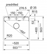 Franke Maris MRG 210-52 A Fragranit DuraKleen Plus, Farbe Black Matt, fl�chenb�ndig, Handbet�tigung, 135.0683.038