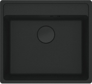 Franke Maris MRG 210-52 A Fragranit DuraKleen Plus, Farbe Black Matt - Black Collection, fl�chenb�ndig, Drehknopfventil schwarz, 135.0683.054