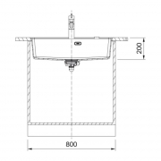 Franke Maris MRG 210-72 A Fragranit DuraKleen Plus, Farbe Cashmere, fl�chenb�ndig, Druckknopfventil, 135.0682.968