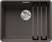 Blanco Etagon 500-F Silgranit PuraDur 2, fl�chenb�ndig, Farbe vulkangrau, InFino Ablauf, 527257