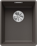 Blanco Subline 320-F Silgranit PuraDur 2, fl�chenb�ndig, Farbe vulkangrau, InFino Ablauf, 527342