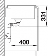 Blanco Pleon 6 Split Silgranit PuraDur, Farbe vulkangrau, InFino Ablauf, 527321
