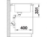 Blanco Pleon 6 Silgranit PuraDur, Farbe vulkangrau, InFino Ablauf, 527319