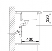 Blancodalago 6-F Silgranit PuraDur 2, fl�chenb�ndig, Farbe cafe, 515095