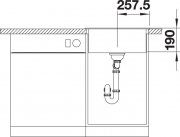 Blanco Dalago 5 Einbausp�le, Farbe vulkangrau, 527244