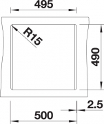Blanco Dalago 5 Einbausp�le, Farbe softweiss, 527061