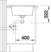 Blanco Lexa 8 Silgranit PuraDur 2, Farbe softweiss, InFino Ablauf, 527096
