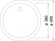 Blanco Rondo Silgranit PuraDur 2, Farbe vulkangrau, 527240