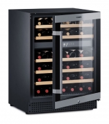 Dometic C46B, Weink�hlschrank mit zwei Zonen, 46 Flaschen, Edelstahl und Schwarz, EEK: G