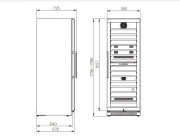Dometic C154F, Weink�hlschrank mit zwei Zonen, 154 Flaschen, Edelstahl und Schwarz, EEK: G