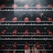 Dometic C55F, Weink�hlschrank freistehend, eine Zone, 55 Flaschen, Edelstahl und Schwarz, EEK: G