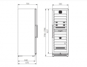 Dometic D154F, Weink�hlschrank mit zwei Zonen, 154 Flaschen, Schwarz, EEK: G