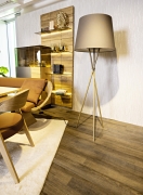 OZONOS� Stehleuchte Hailey, AC-1, Luftreiniger, Leinen Natur, Perlgold, 1313/1303