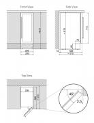 Dunavox Flow 17, Weink�hlschrank Unterbau, schwarz, DAUF-17.58DB. Mit 3 Jahren Garantie!