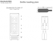 Dunavox Flow 17, Weink�hlschrank Unterbau, schwarz, DAUF-17.58DB. Mit 3 Jahren Garantie!