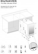 Dunavox Flow 38TO, Unterbau-Weink�hlschrank, Edelstahl, DAUF-38.100DSS.TO. Mit 3 Jahren Garantie!