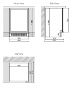 Dunavox Flow 45, Unterbau-Weink�hlschrank, Edelstahl, DAUF-45.125DSS.TO. Mit 3 Jahren Garantie!