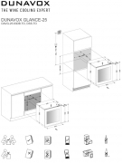 Dunavox Glance 25, Weink�hlschrank, Edelstahl, DAVG-25.63DSS.TO. Mit 3 Jahren Garantie!