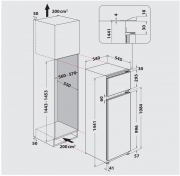 Privileg PRT 14S1, Einbau K�hl- Gefrierkombination, EEK: F, mit 5 Jahren Garantie!
