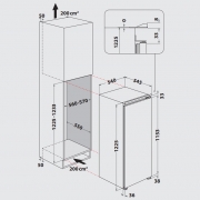 Privileg PRC 12GS1, Einbau K�hlschrank mit Gefrierfach, EEK: F, mit 5 Jahren Garantie!