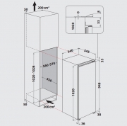 Privileg PRC 10GS1, Einbau K�hlschrank mit Gefrierfach, EEK: F, mit 5 Jahren Garantie!