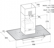 Bauknecht DBIF 93 LB X, Inselhaube Edelstahl, EEK: B, mit 5 Jahren Garantie!