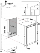 Bauknecht KSI 09GF2, Einbau-K�hlschrank mit Gefrierfach, weiss, EEK: E, mit 5 Jahren Garantie!
